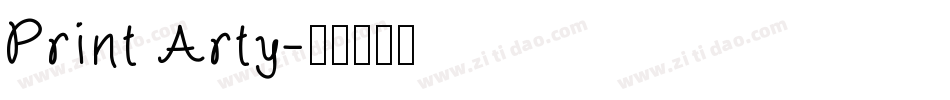 Print Arty字体转换